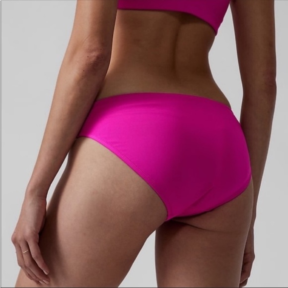NWT Athleta Clean Medium Bikini Swim Bottom "Vibrant Fuschia" - Picture 4 of 10